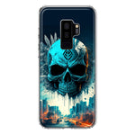 Samsung Galaxy S9 Plus Blue Apocalypse Cyberpunk Skull Feather Double Layer Phone Case Cover