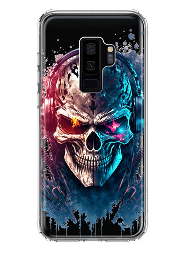 Samsung Galaxy S9 Plus Cyberpunk Machine Headphones Skull Double Layer Phone Case Cover