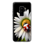 Samsung Galaxy S9 Plus Cute White Daisy Red Ladybug Double Layer Phone Case Cover