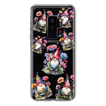 Samsung Galaxy S9 Plus Cute Pink Purple Cosmos Flowers Gnomes Spring Floral Double Layer Phone Case Cover