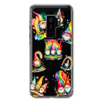 Samsung Galaxy S9 Plus Colorful Neon Glow Rainbow Gnomes Painting Hybrid Protective Phone Case Cover