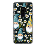 Samsung Galaxy S9 Plus Cute White Daisies Gnomes Flowers Floral Double Layer Phone Case Cover