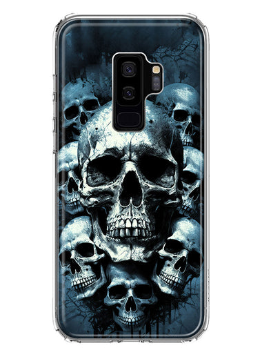 Samsung Galaxy S9 Plus Graveyard Death Dream Skulls Double Layer Phone Case Cover