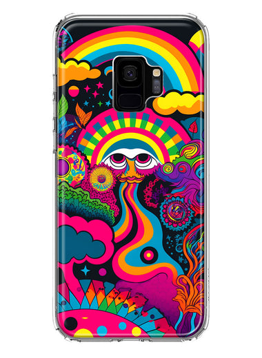 Samsung Galaxy S9 Psychedelic Trippy Hippie Night Walk Hybrid Protective Phone Case Cover