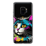 Samsung Galaxy S9 Cool Cat Oil Paint Pop Art Hybrid Protective Phone Case Cover