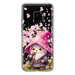 Samsung Galaxy S9 Cute Pink Cherry Blossom Gnome Spring Floral Flowers Double Layer Phone Case Cover