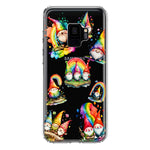 Samsung Galaxy S9 Colorful Neon Glow Rainbow Gnomes Painting Hybrid Protective Phone Case Cover