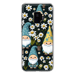Samsung Galaxy S9 Cute White Daisies Gnomes Flowers Floral Double Layer Phone Case Cover