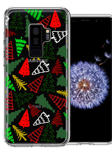 Samsung Galaxy S9 Plus Christmas Trees Holiday Festive Winter By BillyElleCo Double Layer Phone Case Cover