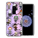 Samsung Galaxy S9 Plus Classic Haunted Horror Halloween Nightmare Characters Spider Webs Design Double Layer Phone Case Cover