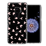 Samsung Galaxy S9 Plus Cute Pink Leopard Print Hearts Valentines Day Love Double Layer Phone Case Cover