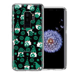 Samsung Galaxy S9 Plus Lucky Green St Patricks Day Cute Gnomes Shamrock Polkadots Double Layer Phone Case Cover