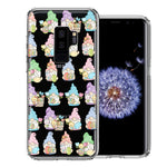 Samsung Galaxy S9 Plus Pastel Easter Cute Gnomes Spring Flowers Eggs Holiday Seasonal Double Layer Phone Case Cover