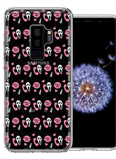 Samsung Galaxy S9 Plus Pink Horror Valentine Character Ghostface Boyfriend Call Me Hearts Double Layer Phone Case Cover