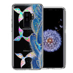 Samsung Galaxy S9 Plus Rainbow Mermaid Tails Scales Ocean Waves Beach Girls Summer Double Layer Phone Case Cover