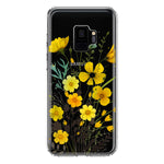Samsung Galaxy S9 Yellow Summer Flowers Floral Hybrid Protective Phone Case Cover