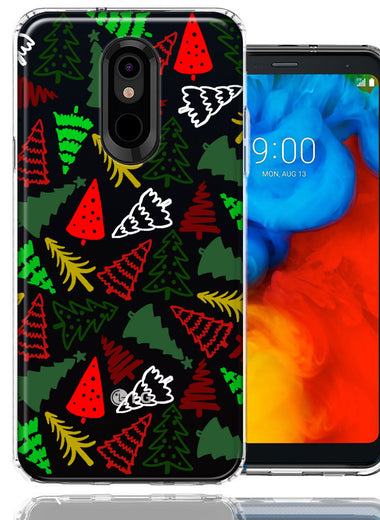 LG Stylo 4 Christmas Trees Holiday Festive Winter By BillyElleCo Double Layer Phone Case Cover
