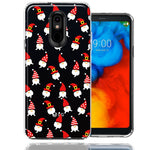 LG Stylo 5 Cute Red Christmas Holiday Santa Gnomes Design Double Layer Phone Case Cover