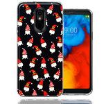 LG Stylo 4 Cute Red Christmas Holiday Santa Gnomes Design Double Layer Phone Case Cover