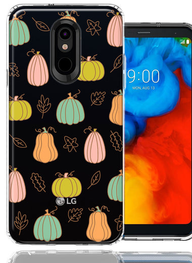 LG Stylo 4 Fall Autumn Fairy Pumpkins Thanksgiving Spooky Season Double Layer Phone Case Cover