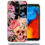 For LG Stylo 5 Indie Spring Peace Skull Feathers Floral Butterfly Flowers Phone Case Cover