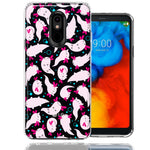 LG K40 Pink Happy Swimming Axolotls Polka Dots Double Layer Phone Case Cover