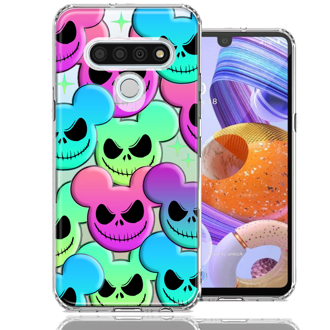 For LG Stylo 6 Bright Rainbow Nightmare Skulls Spooky Season Halloween – CellCasesUSA For LG Stylo 6 Bright Rainbow Nightmare Skulls Spooky Season Halloween – CellCasesUSA