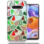 LG K51 Christmas Trees Holiday Festive Winter By BillyElleCo Double Layer Phone Case Cover
