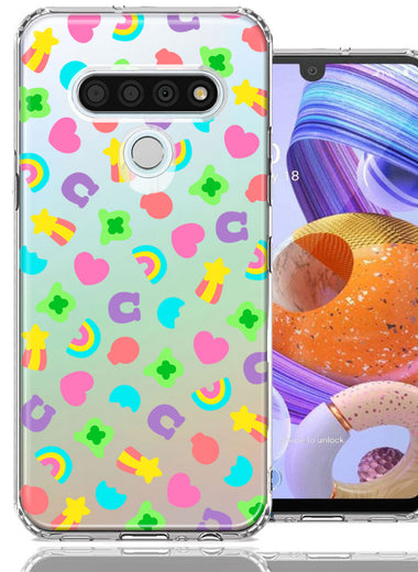 LG K51 Cute Lucky Marshmallow Cereal Nostalgic Double Layer Phone Case Cover