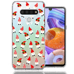 LG K51 Cute Red Christmas Holiday Santa Gnomes Design Double Layer Phone Case Cover