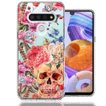 For LG K51 Indie Spring Peace Skull Feathers Floral Butterfly Flowers Phone Case Cover