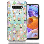 LG K51 Pastel Easter Cute Gnomes Spring Flowers Eggs Holiday Seasonal Double Layer Phone Case Cover