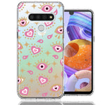 LG K51 Pink Evil Eye Lucky Love Law Of Attraction Design Double Layer Phone Case Cover