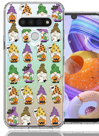 LG Stylo 6 Spooky Halloween Gnomes Cute Characters Holiday Seasonal Pumpkins Candy Ghosts Double Layer Phone Case Cover