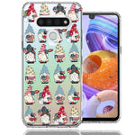 LG Stylo 6 USA Fourth Of July American Summer Cute Gnomes Patriotic Parade Double Layer Phone Case Cover