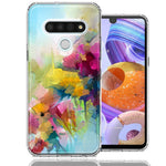For LG K51 Watercolor Flowers Abstract Spring Colorful Floral Painting Phone Case Cover