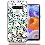 LG K51 Kawaii Manga Cute Halloween Ghosts Spirits Design Double Layer Phone Case Cover