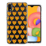 Samsung Galaxy A01 Pizza Hearts Polka dots Design Double Layer Phone Case Cover