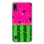 Samsung Galaxy A01 Summer Watermelon Sugar Vacation Tropical Fruit Pink Green Hybrid Protective Phone Case Cover