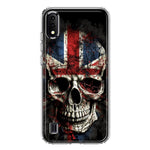 Samsung Galaxy A01 British UK Flag Skull Hybrid Protective Phone Case Cover