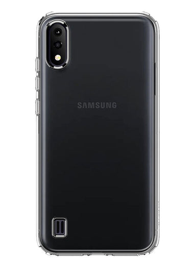 Samsung Galaxy A01 Clear Shockproof Heavy Duty Double Layer Dual Hybrid Protective Phone Case Cover
