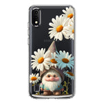 Samsung Galaxy A01 Cute Gnome White Daisy Flowers Floral Hybrid Protective Phone Case Cover