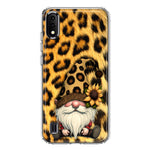 Samsung Galaxy A01 Gnome Sunflower Leopard Hybrid Protective Phone Case Cover