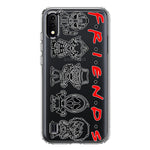 Samsung Galaxy A01 Cute Halloween Spooky Horror Scary Characters Friends Hybrid Protective Phone Case Cover