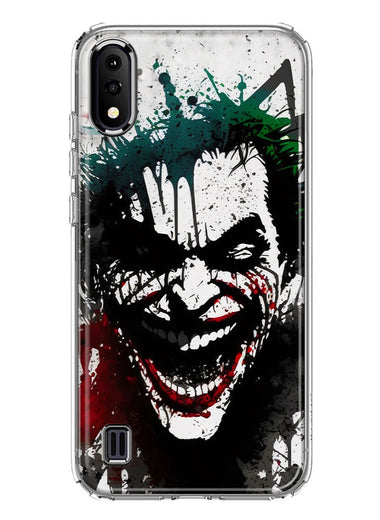 Samsung Galaxy A01 Laughing Joker Painting Graffiti Hybrid Protective Phone Case Cover