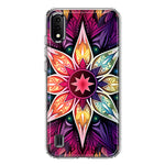 Samsung Galaxy A01 Mandala Geometry Abstract Star Pattern Hybrid Protective Phone Case Cover