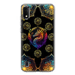 Samsung Galaxy A01 Mandala Geometry Abstract Dragon Pattern Hybrid Protective Phone Case Cover