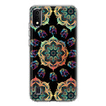 Samsung Galaxy A01 Mandala Geometry Abstract Elephant Pattern Hybrid Protective Phone Case Cover