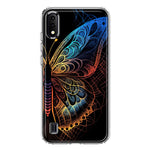 Samsung Galaxy A01 Mandala Geometry Abstract Butterfly Pattern Hybrid Protective Phone Case Cover