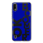 Samsung Galaxy A01 Blue Clear Funny Text Quote Ok Boomer Hybrid Protective Phone Case Cover